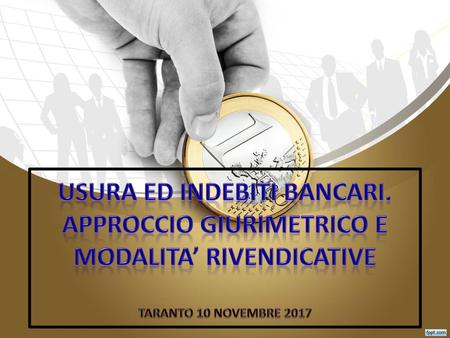 USURA ED INDEBITI BANCARI