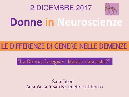 Donne in Neuroscienze 2 DICEMBRE 2017