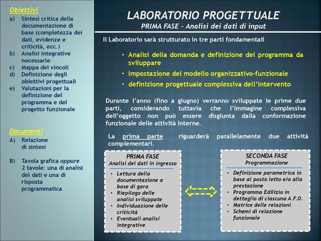 LABORATORIO PROGETTUALE