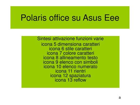 Polaris office su Asus Eee