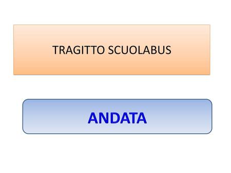 TRAGITTO SCUOLABUS ANDATA.