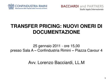 TRANSFER PRICING: NUOVI ONERI DI DOCUMENTAZIONE