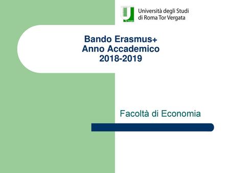 Bando Erasmus+ Anno Accademico