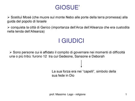 prof. Massimo Lago - religione