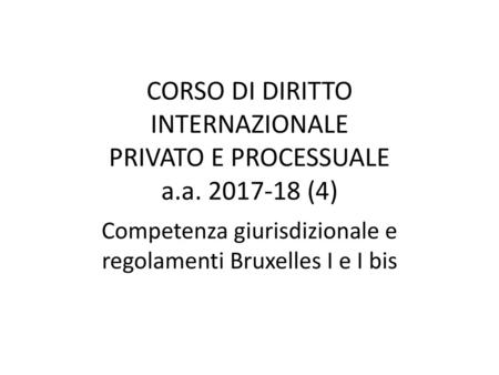 Diritto Internazionale Privato E Dei Contratti Ppt Scaricare