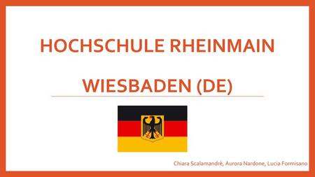 HOCHSCHULE RHEINMAIN WIESBADEN (DE)