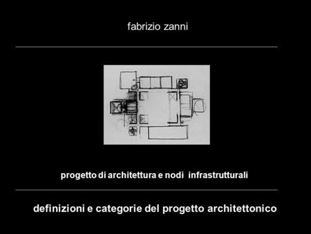 definizioni e categorie del progetto architettonico