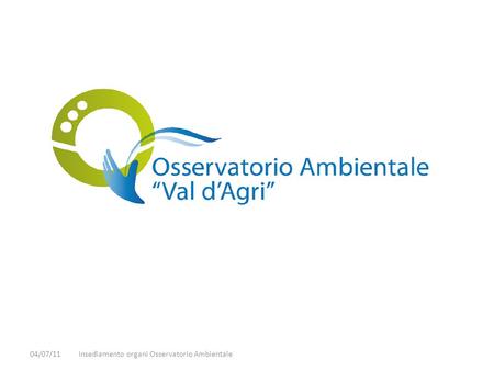 04/07/11Insediamento organi Osservatorio Ambientale.