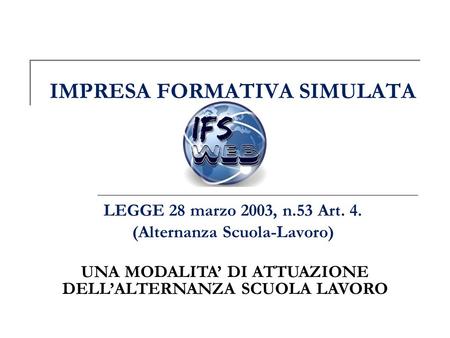 IMPRESA FORMATIVA SIMULATA