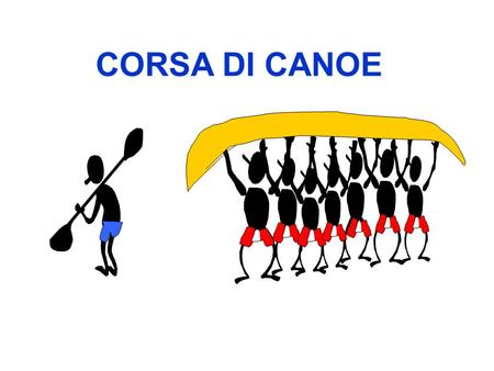 CORSA DI CANOE Una impresa giapponese ed una italiana decisero di affrontarsi tutti gli anni in una corsa di canoe con otto uomini.