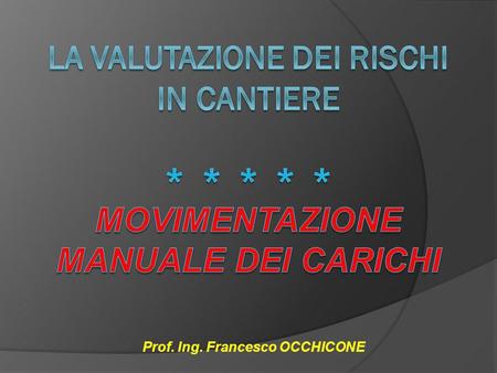 Prof. Ing. Francesco OCCHICONE