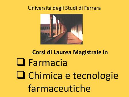 Corsi di Laurea Magistrale in