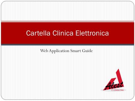 Web Application Smart Guide Cartella Clinica Elettronica.