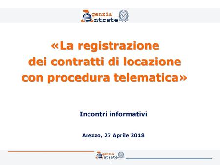 Incontri informativi Arezzo, 27 Aprile 2018