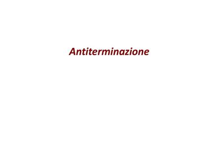 Antiterminazione.