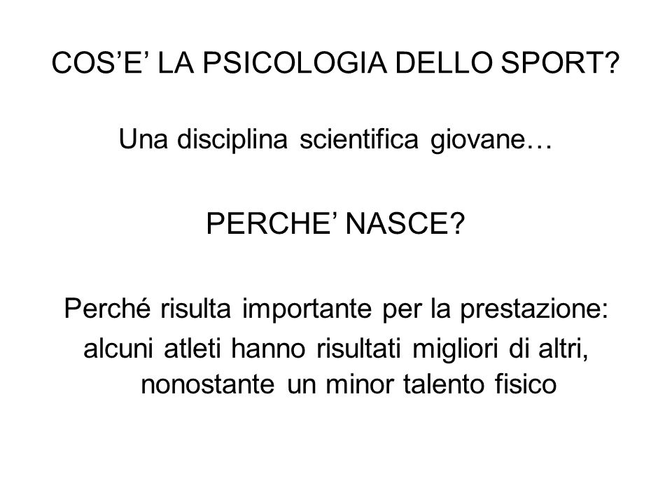 Psicologia dello sport: performance vs. risultato · Cultura Emotiva