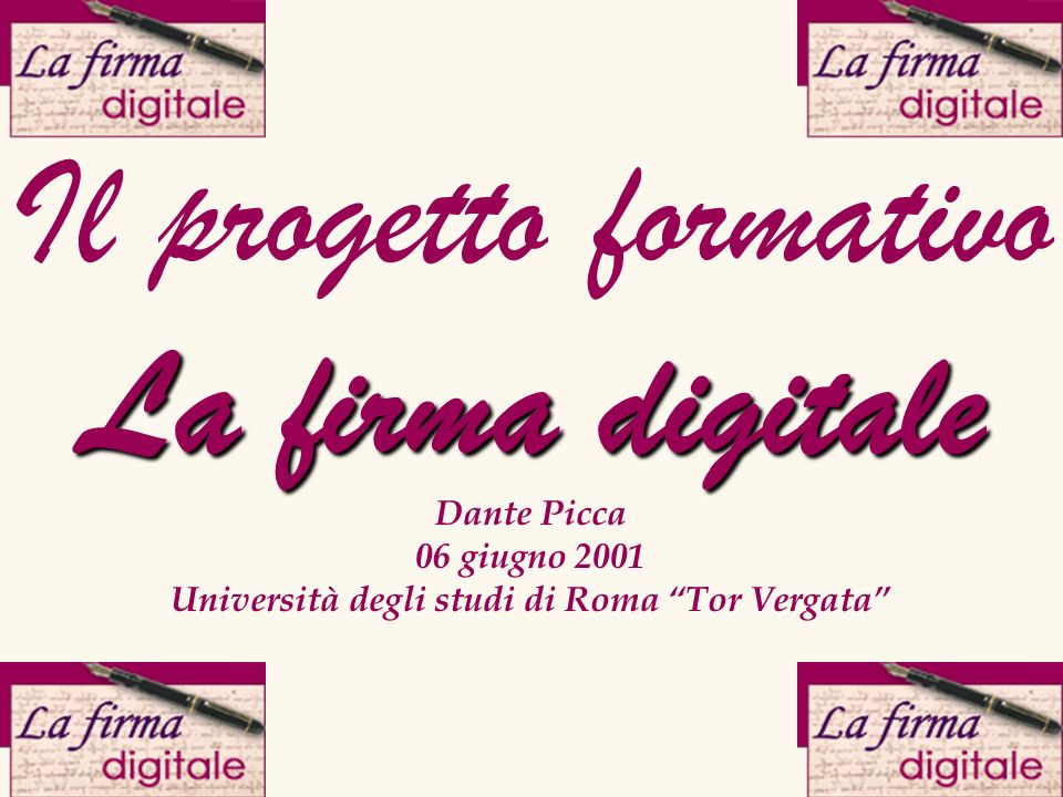 Firma Digitale – Università degli Studi di RomaTor Vergata