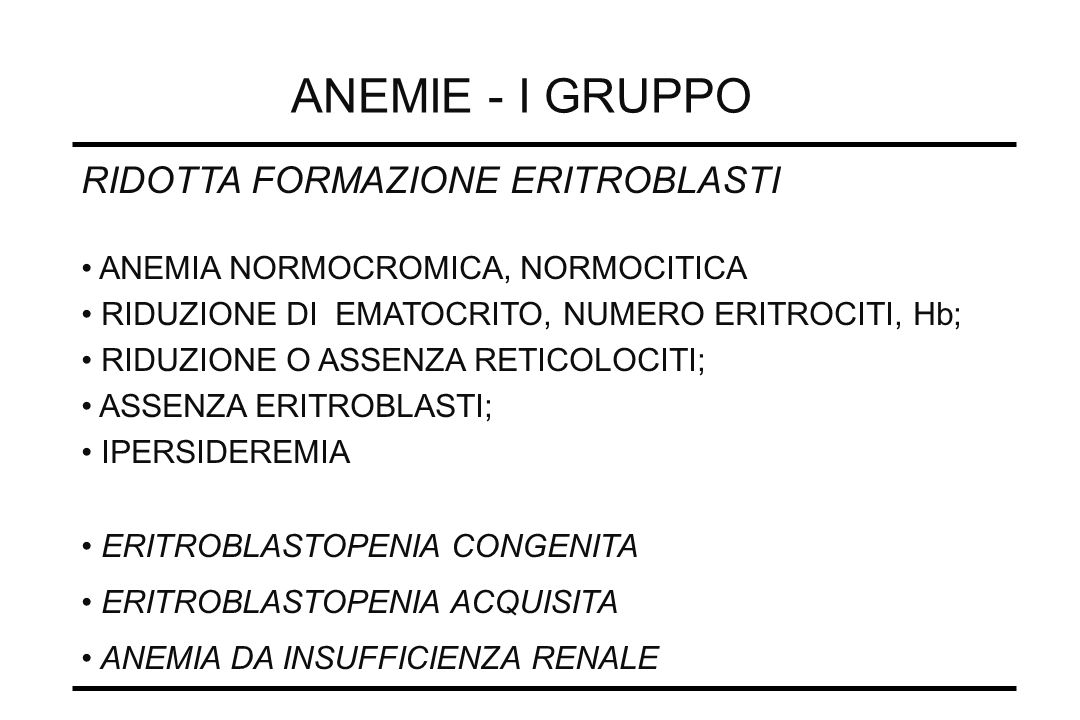anemie 3 gruppo