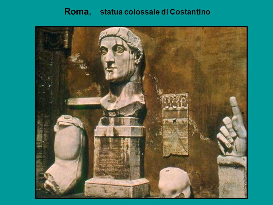 Roma, statua colossale di Costantino