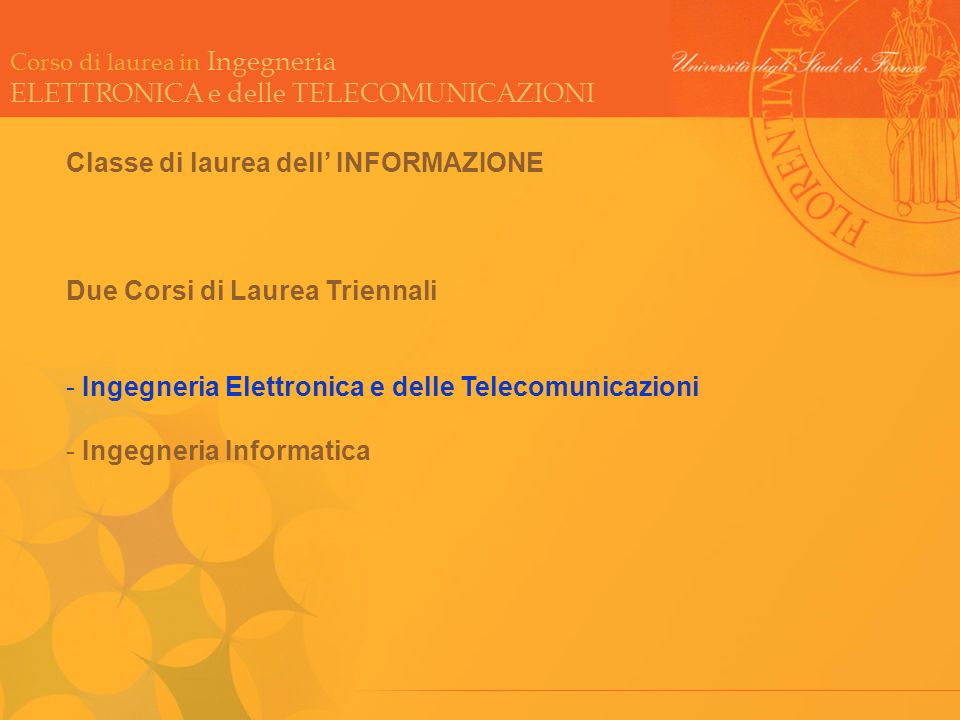 INGEGNERIA Elettronica E Delle Telecomunicazioni - Ppt Scaricare