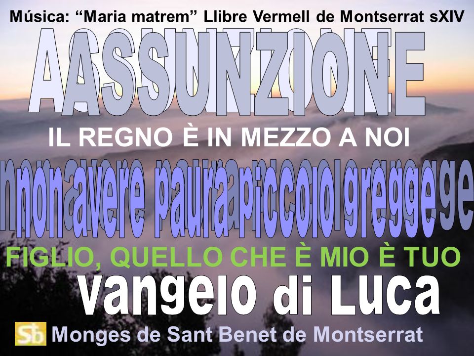 Música: Maria matrem Llibre Vermell de Montserrat sXIV