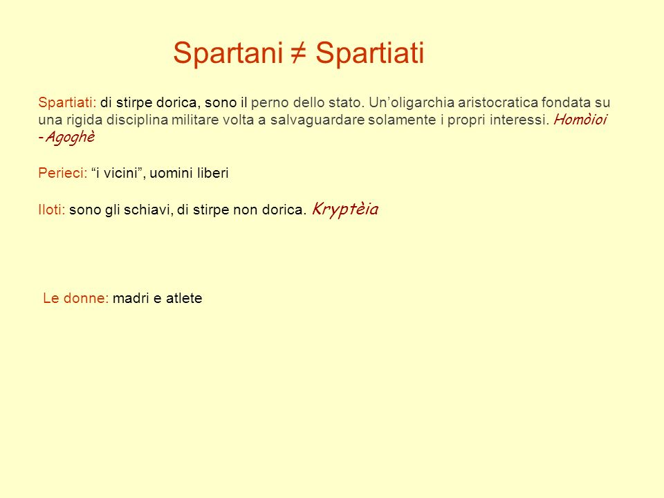Spartani ≠ Spartiati