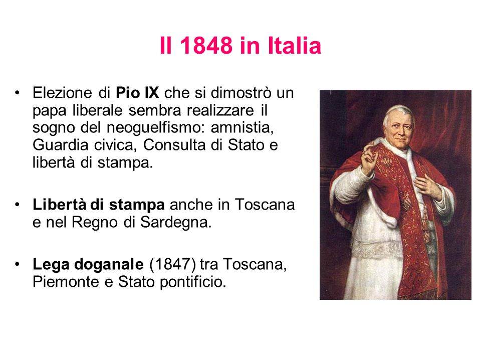 Il 1848 in Italia