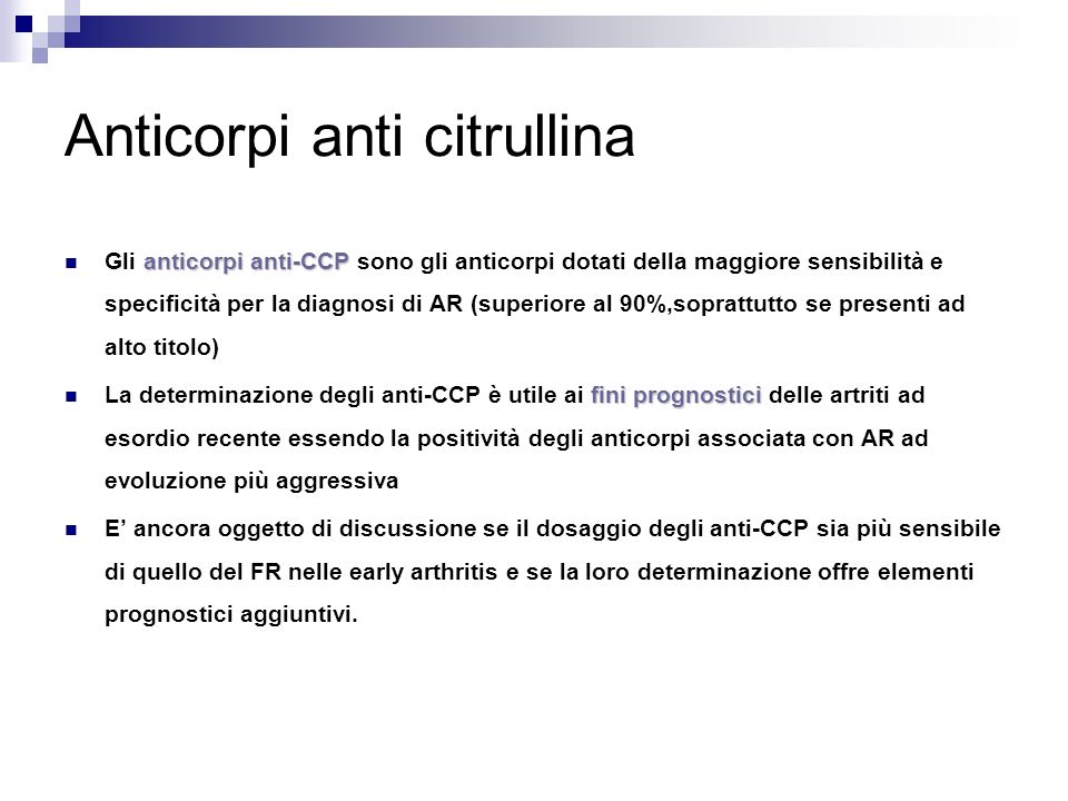 anticorpi anti ccp