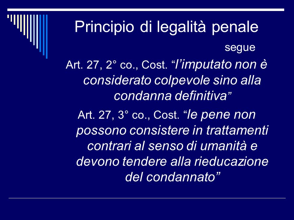 Principio di legalità penale segue