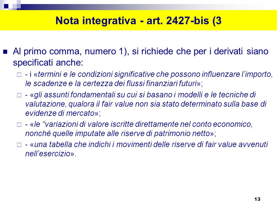 Nota integrativa - art bis (3