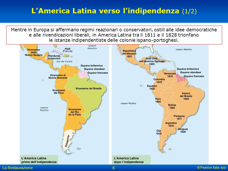 L’America Latina verso l’indipendenza (1/2)