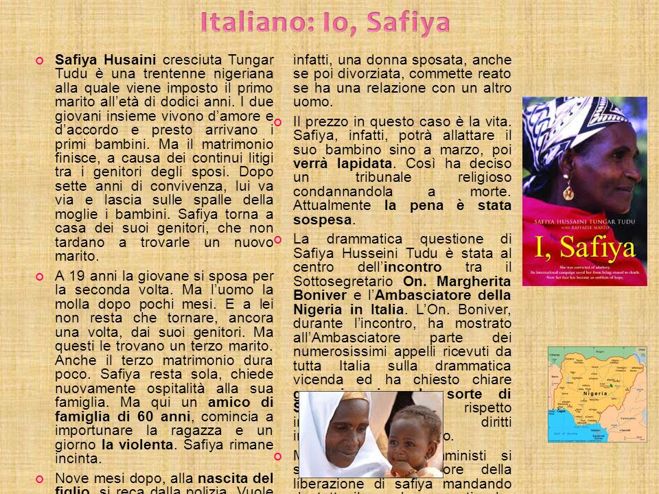 Italiano: Io, Safiya