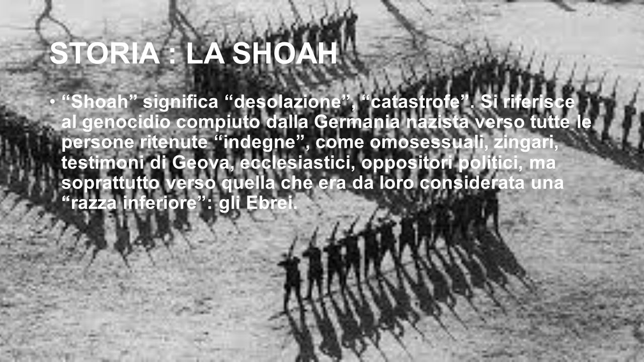 STORIA : LA SHOAH