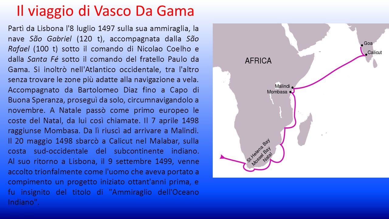 Il viaggio di Vasco Da Gama