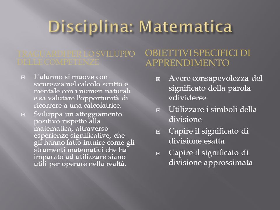Disciplina: Matematica