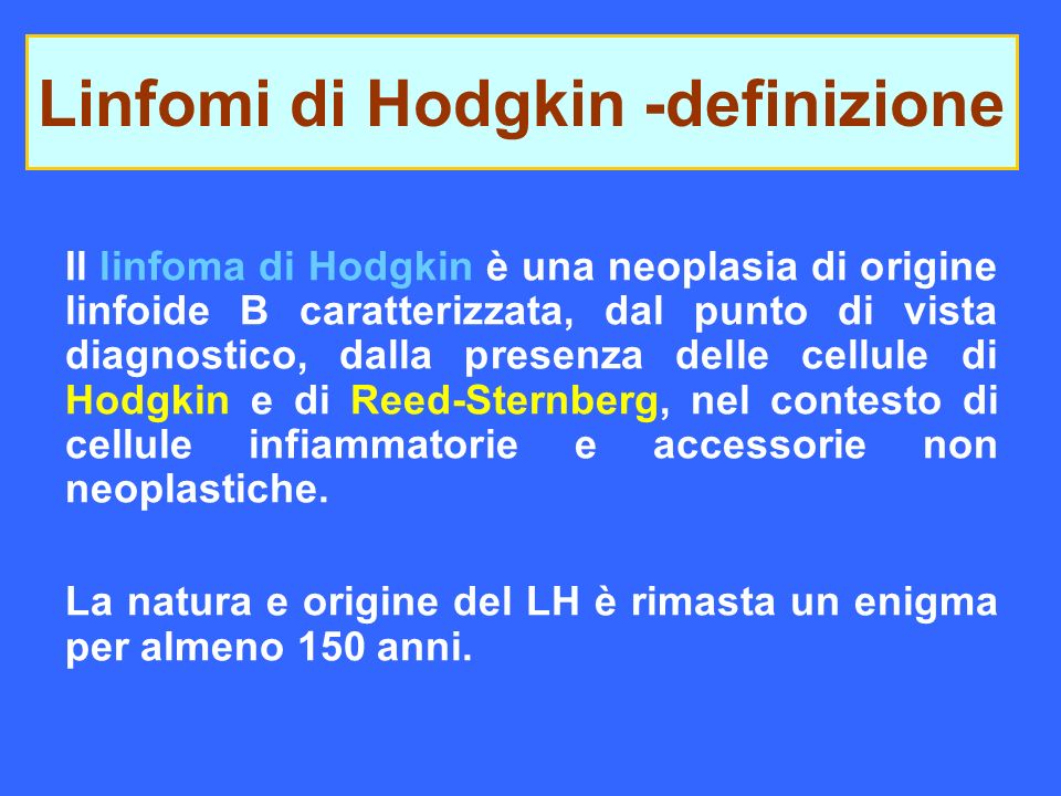 Linfomi di Hodgkin -definizione