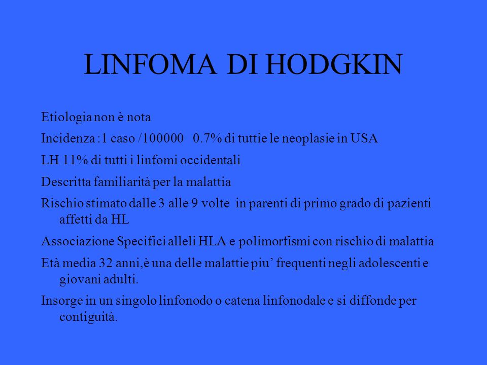 LINFOMA DI HODGKIN