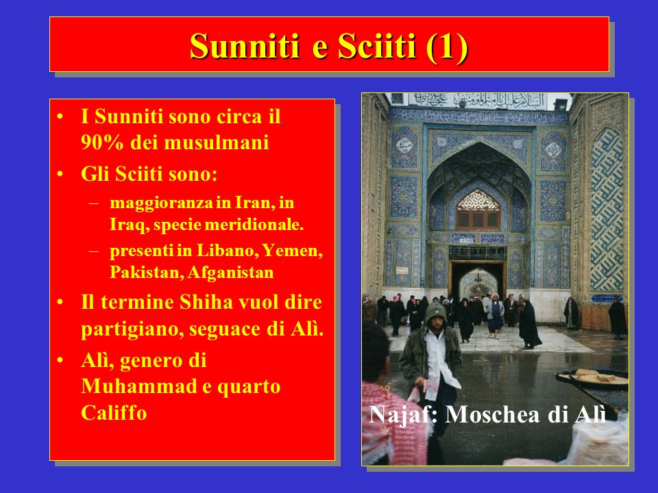 Sunniti e Sciiti (1) Najaf: Moschea di Alì