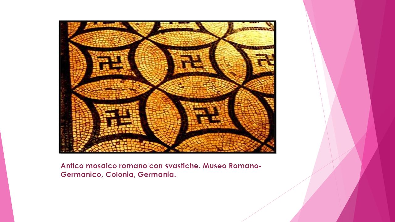 Antico mosaico romano con svastiche