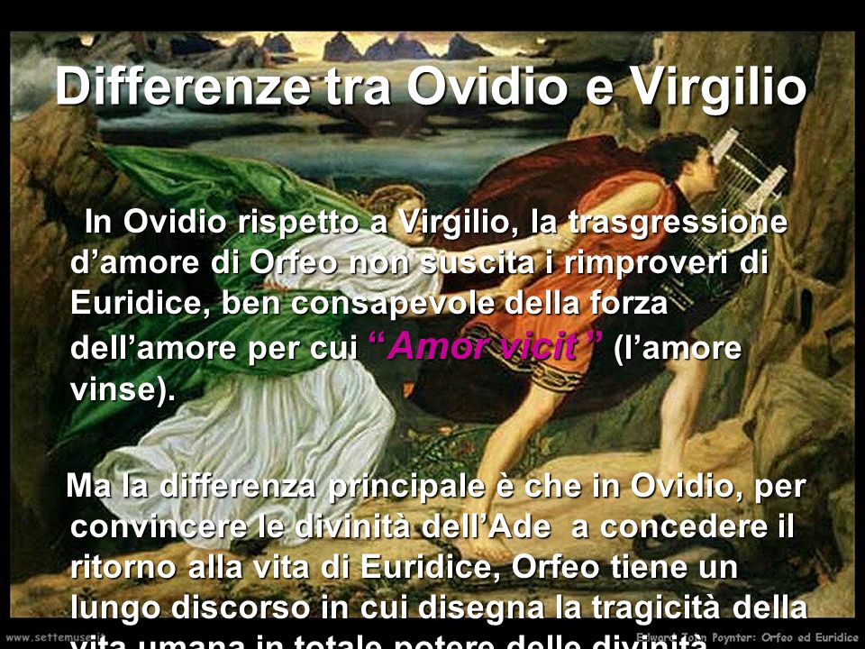 Differenze tra Ovidio e Virgilio
