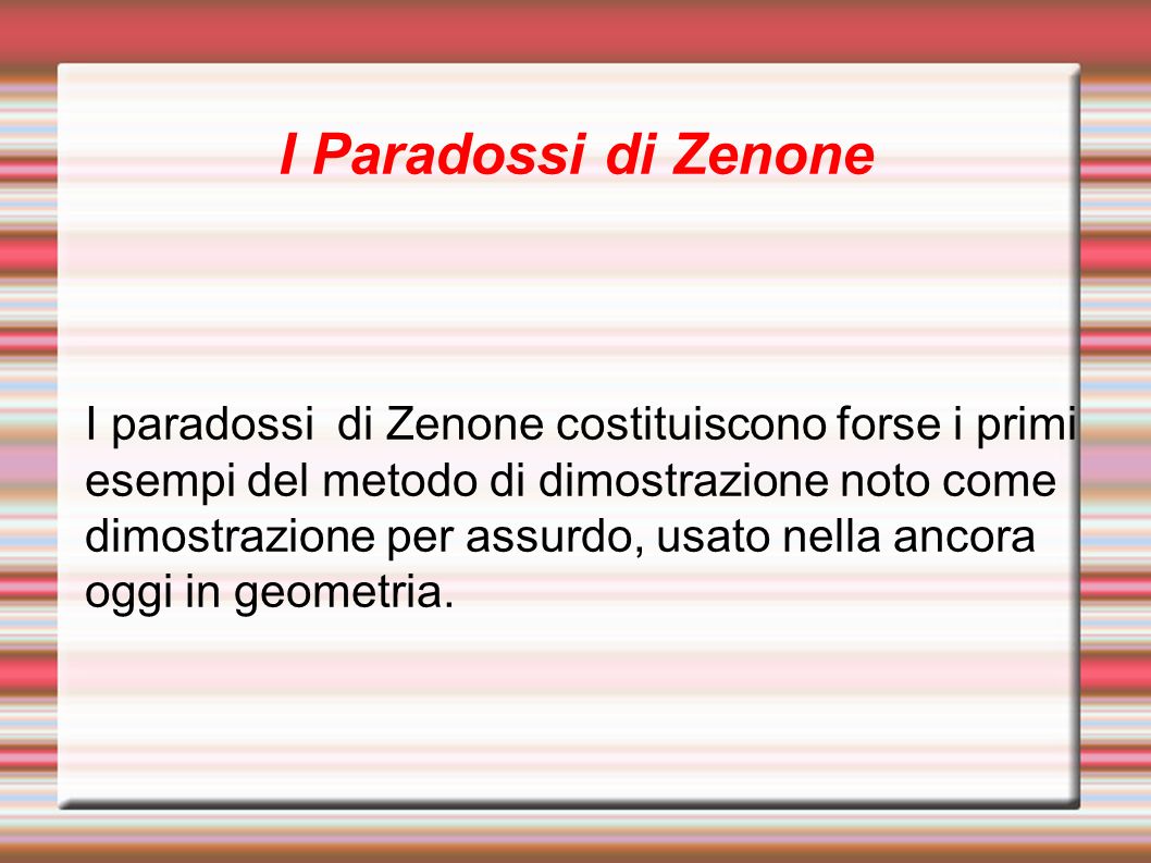I Paradossi di Zenone