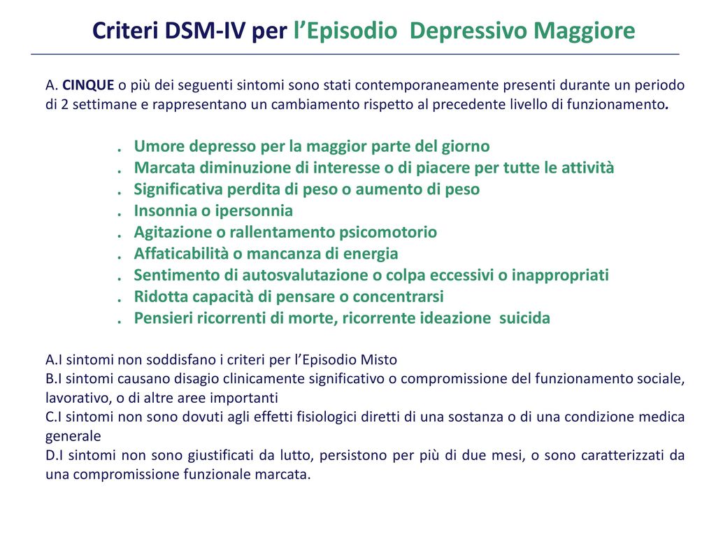 Disturbo depressivo maggiore (criteri DSM-5-TR) – NeaMente