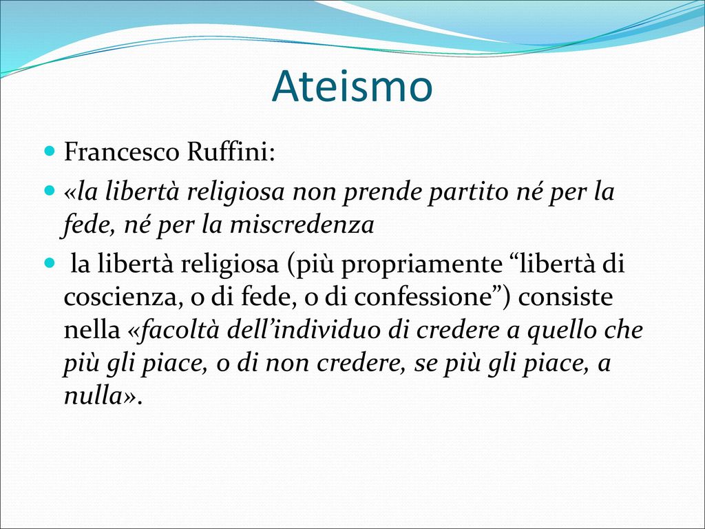 Ateismo Francesco Ruffini: