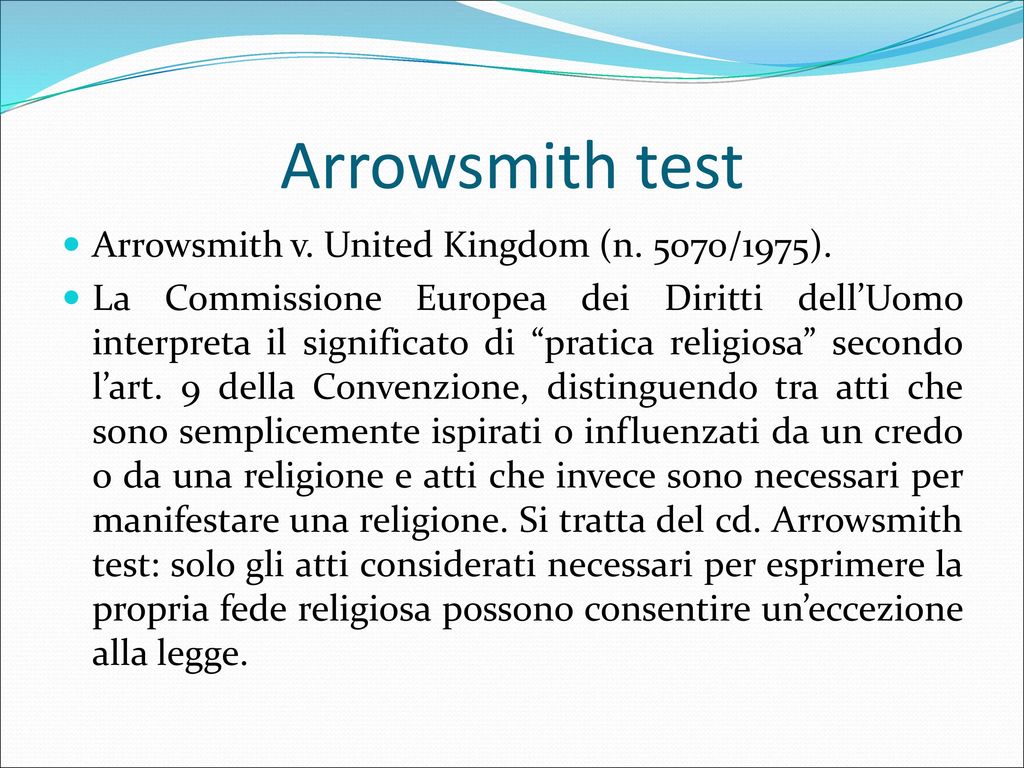 Arrowsmith test Arrowsmith v. United Kingdom (n. 5070/1975).