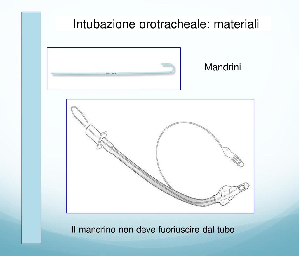Intubazione orotracheale: materiali