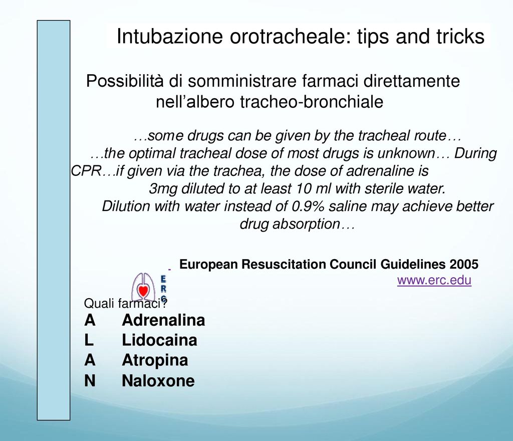 Intubazione orotracheale: tips and tricks