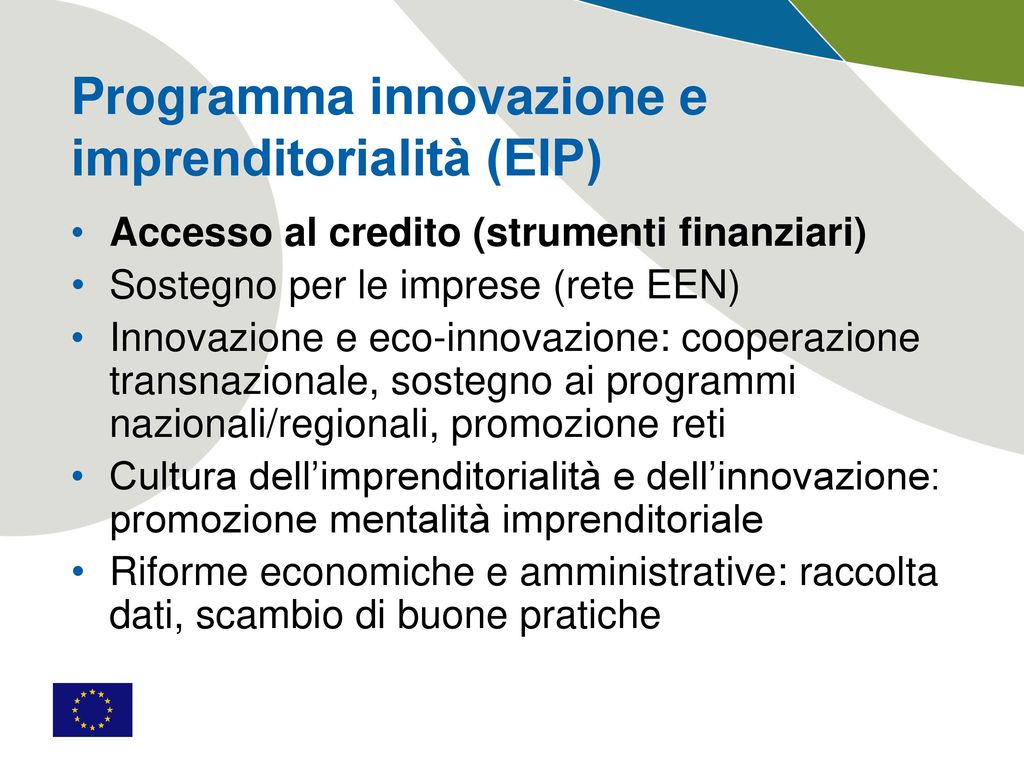 Programma innovazione e imprenditorialità (EIP)