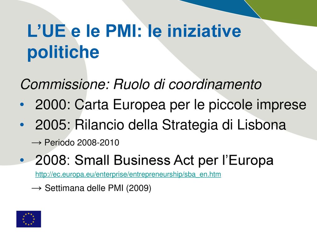 L’UE e le PMI: le iniziative politiche