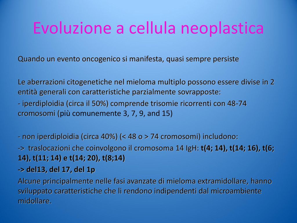 Evoluzione a cellula neoplastica