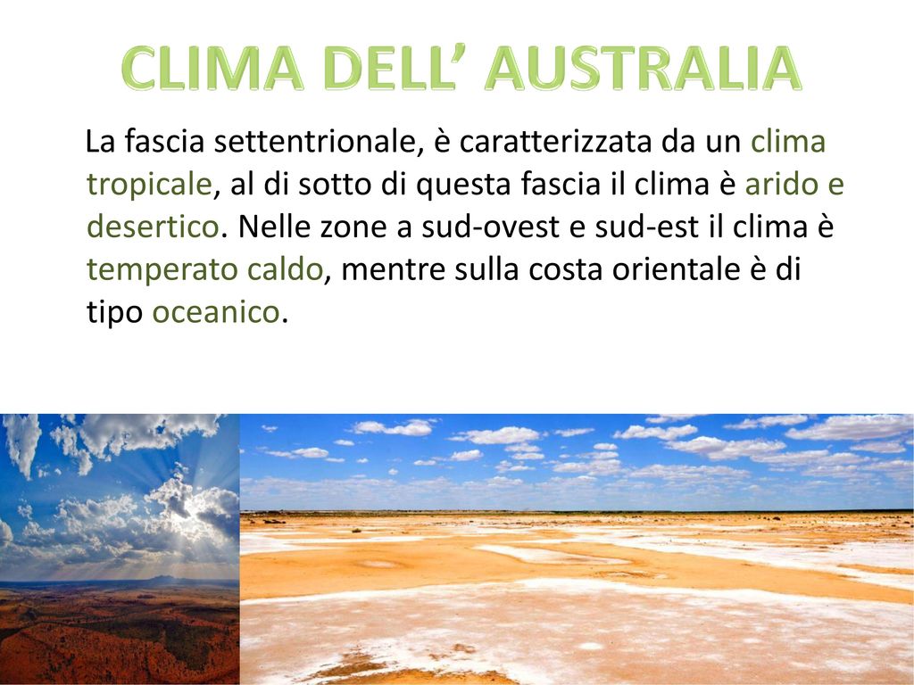 CLIMA DELL’ AUSTRALIA